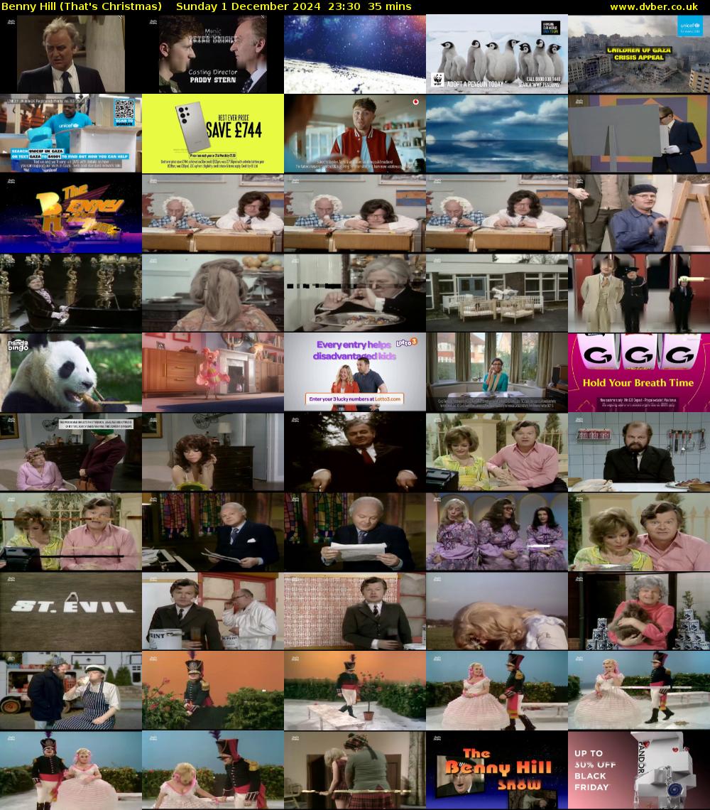 Benny Hill (That's Christmas) Sunday 1 December 2024 23:30 - 00:05