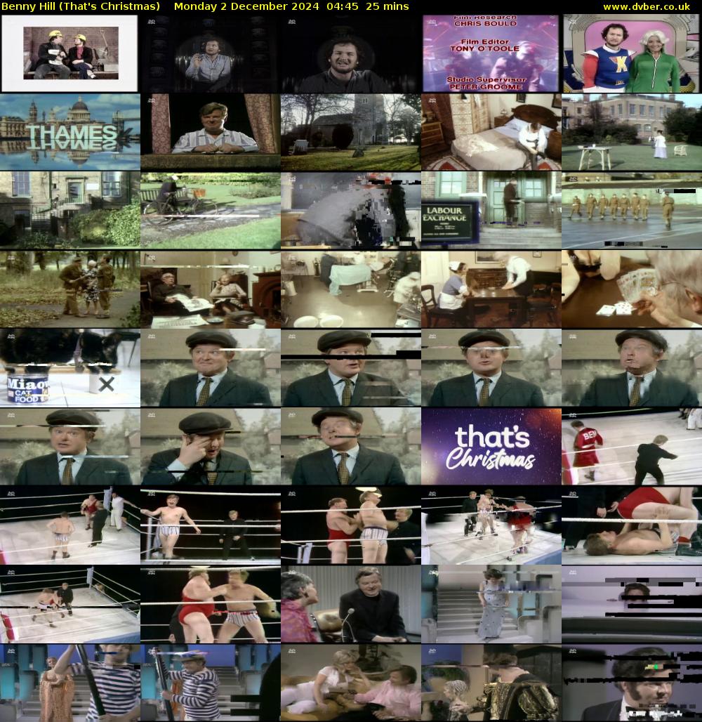 Benny Hill (That's Christmas) Monday 2 December 2024 04:45 - 05:10