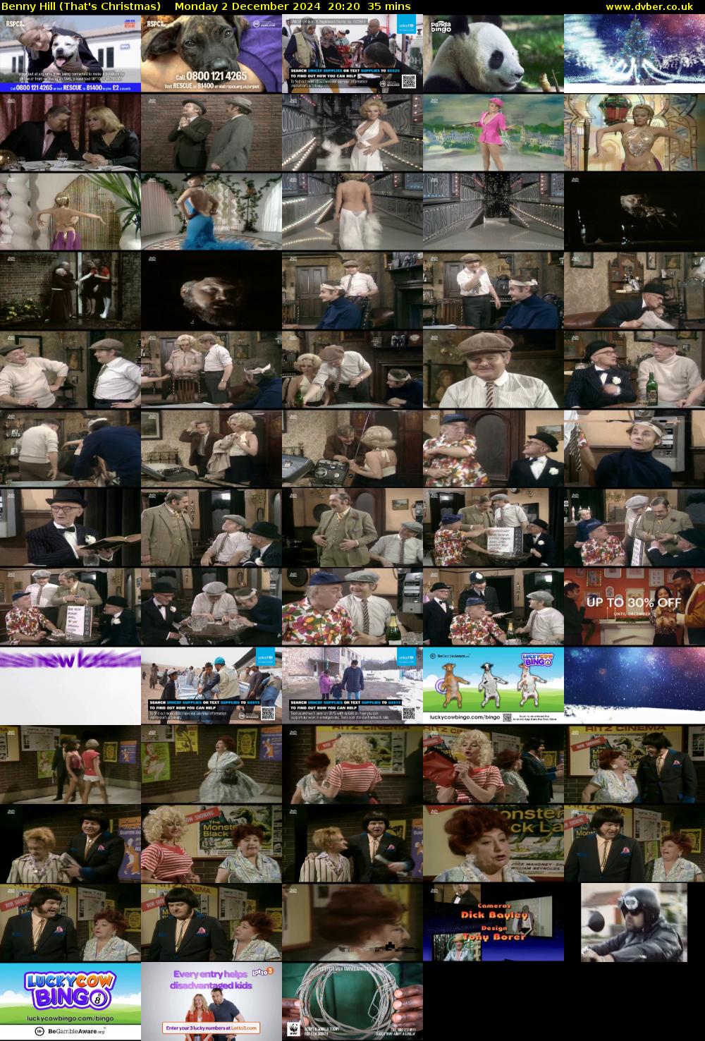 Benny Hill (That's Christmas) Monday 2 December 2024 20:20 - 20:55