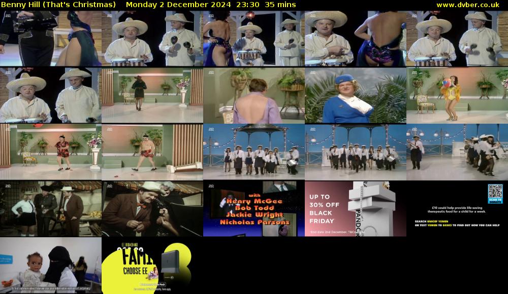 Benny Hill (That's Christmas) Monday 2 December 2024 23:30 - 00:05
