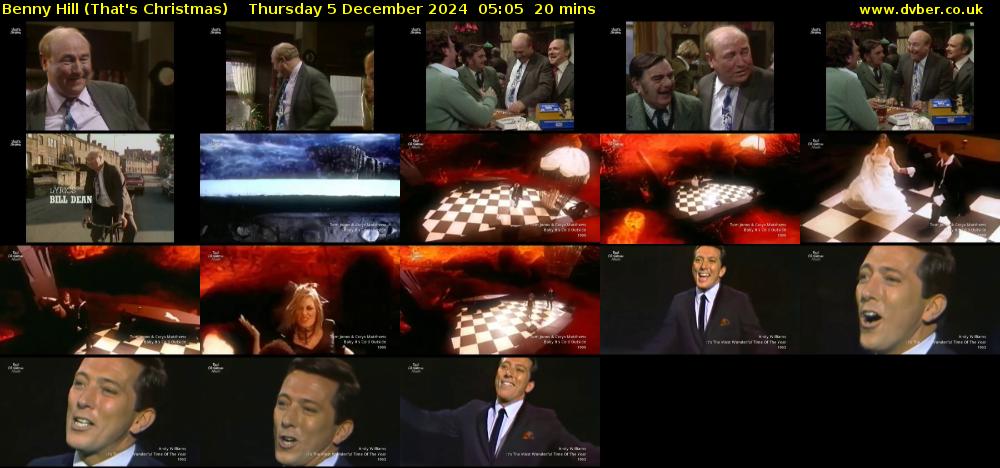 Benny Hill (That's Christmas) Thursday 5 December 2024 05:05 - 05:25