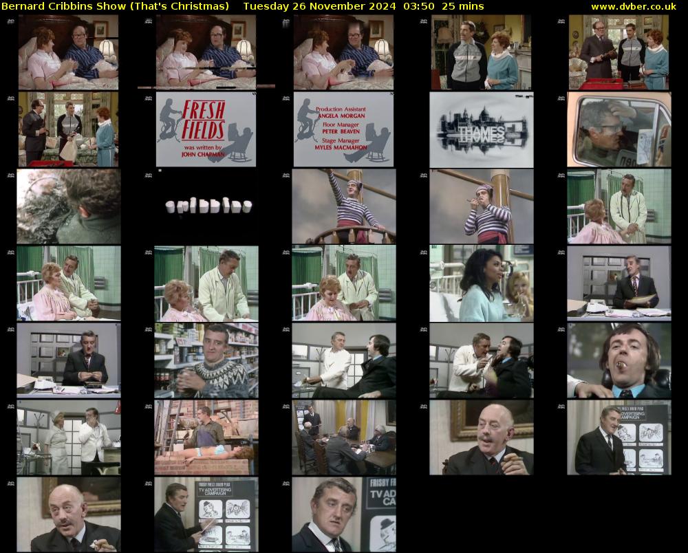 Bernard Cribbins Show (That's Christmas) Tuesday 26 November 2024 03:50 - 04:15