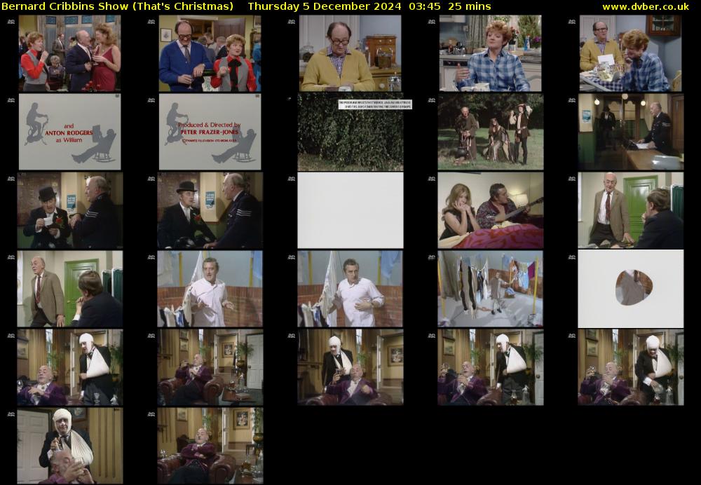 Bernard Cribbins Show (That's Christmas) Thursday 5 December 2024 03:45 - 04:10