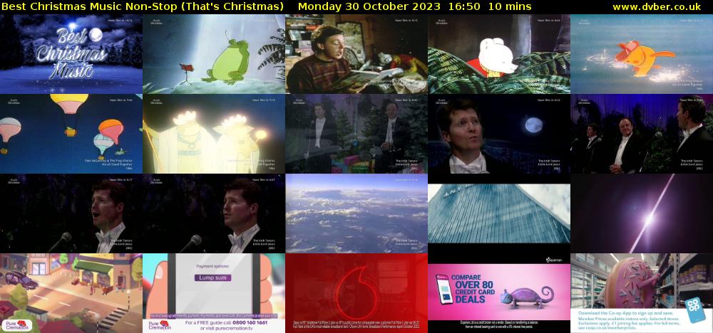 Best Christmas Music Non-Stop (That's Christmas) Monday 30 October 2023 16:50 - 17:00