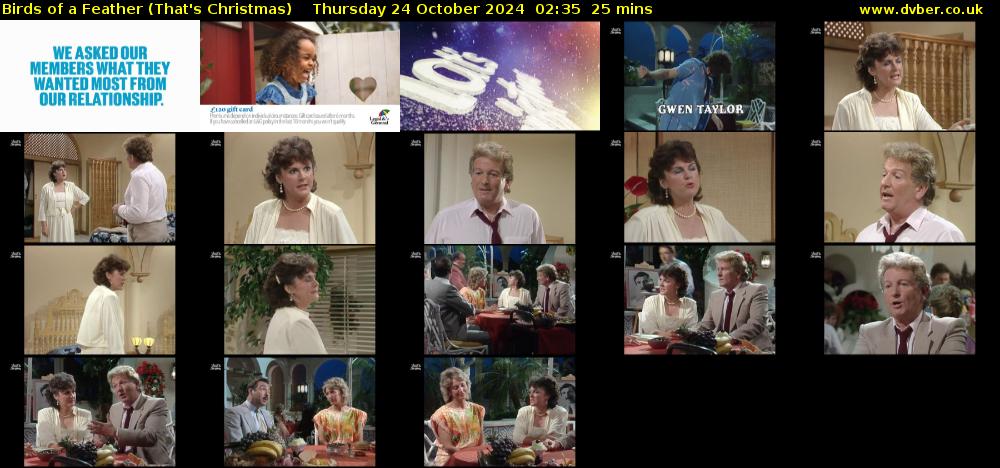 Birds of a Feather (That's Christmas) Thursday 24 October 2024 22:50 - 03:00