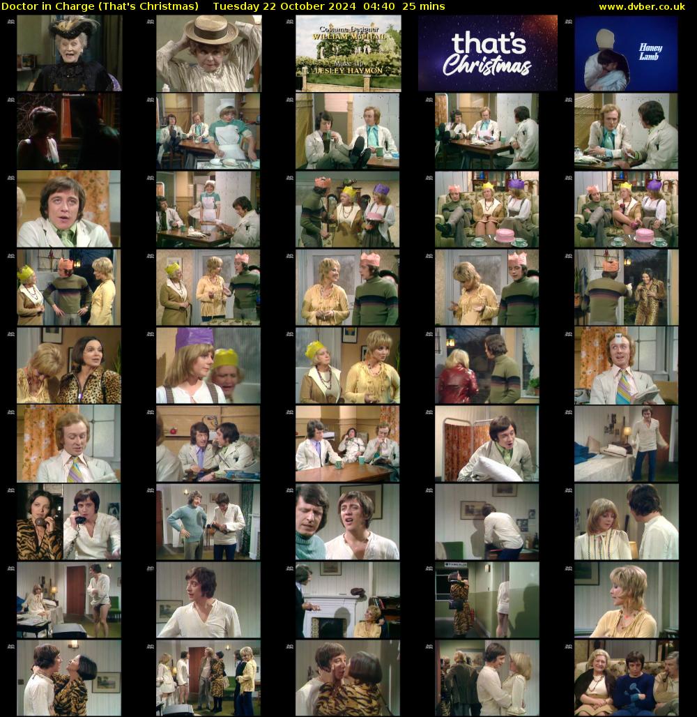 Doctor in Charge (That's Christmas) Tuesday 22 October 2024 04:40 - 05:05