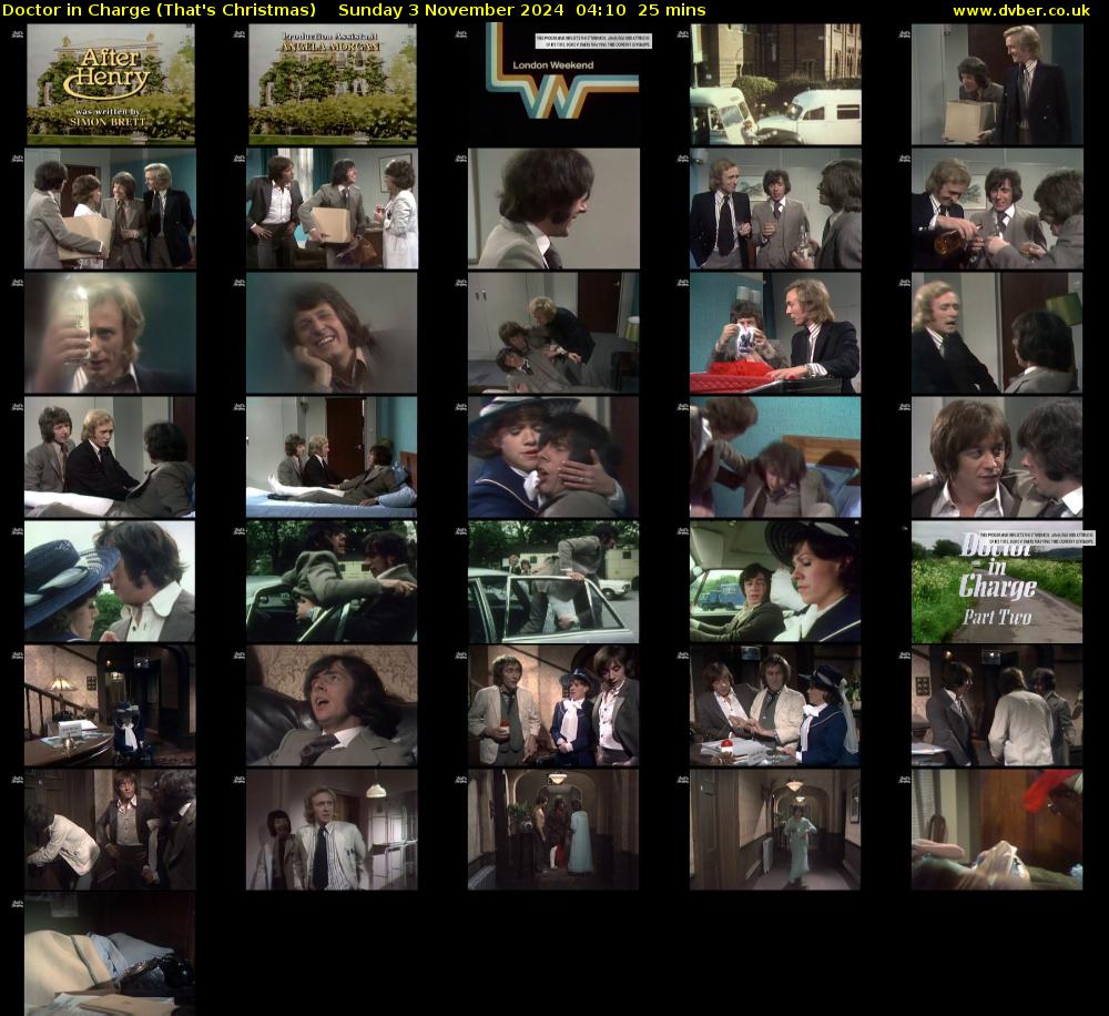 Doctor in Charge (That's Christmas) Sunday 3 November 2024 04:10 - 04:35