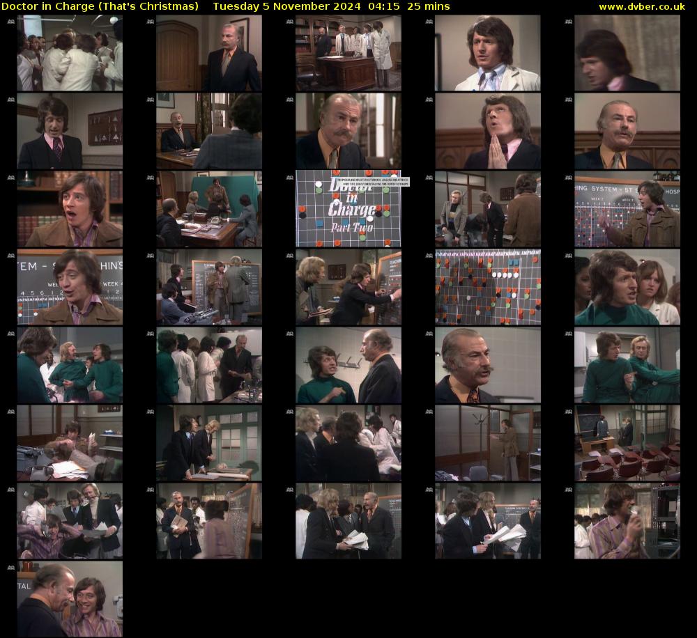 Doctor in Charge (That's Christmas) Tuesday 5 November 2024 04:15 - 04:40