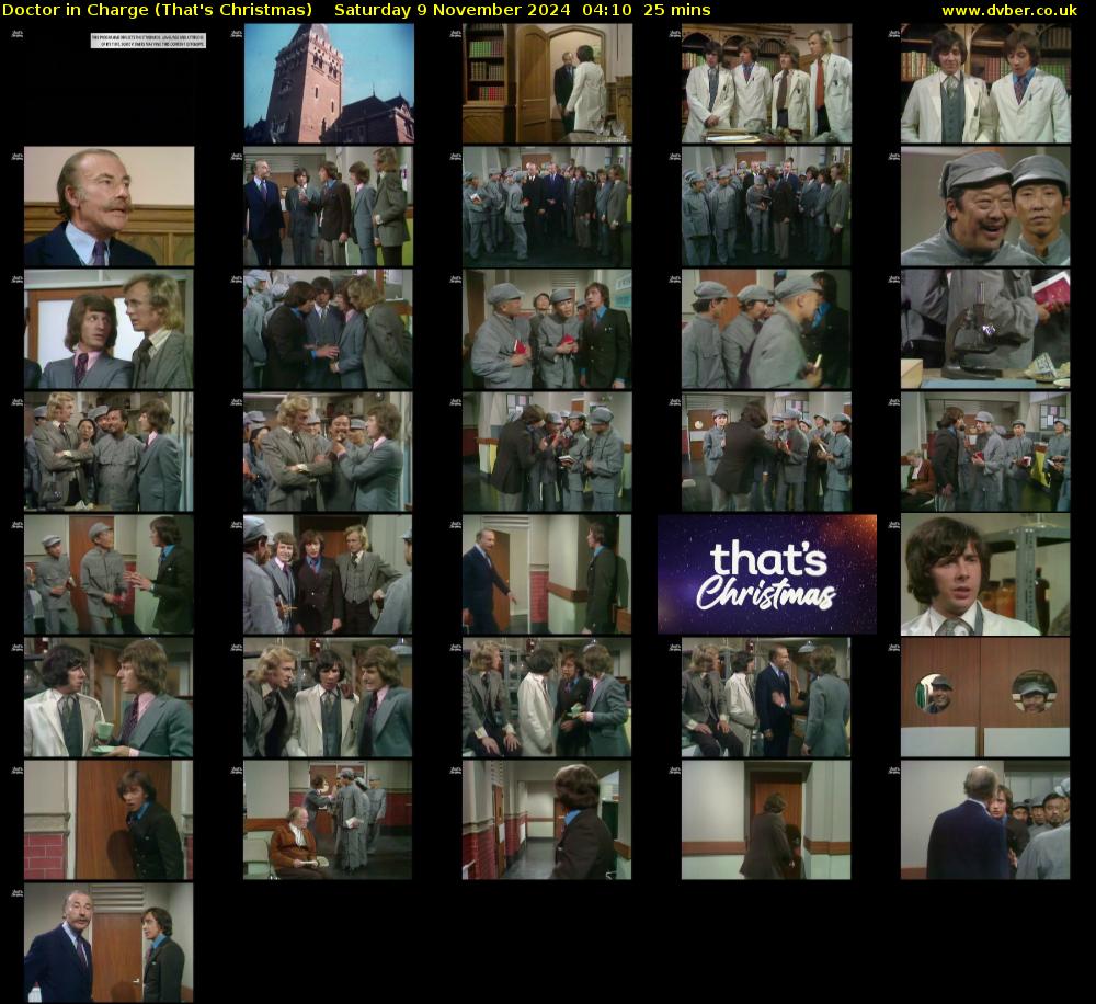 Doctor in Charge (That's Christmas) Saturday 9 November 2024 04:10 - 04:35