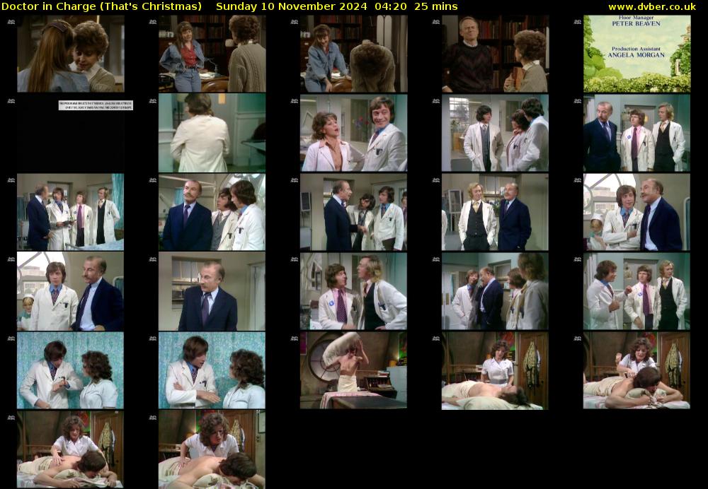 Doctor in Charge (That's Christmas) Sunday 10 November 2024 04:20 - 04:45