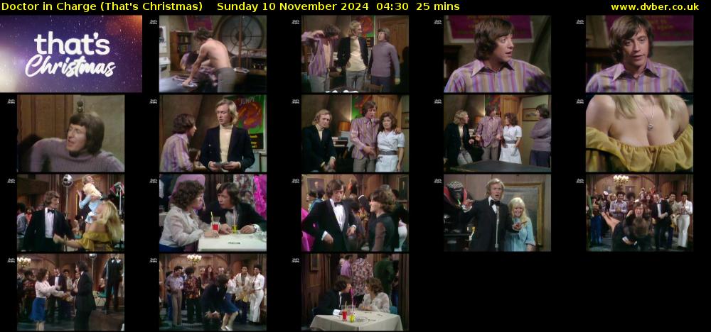 Doctor in Charge (That's Christmas) Sunday 10 November 2024 04:30 - 04:55