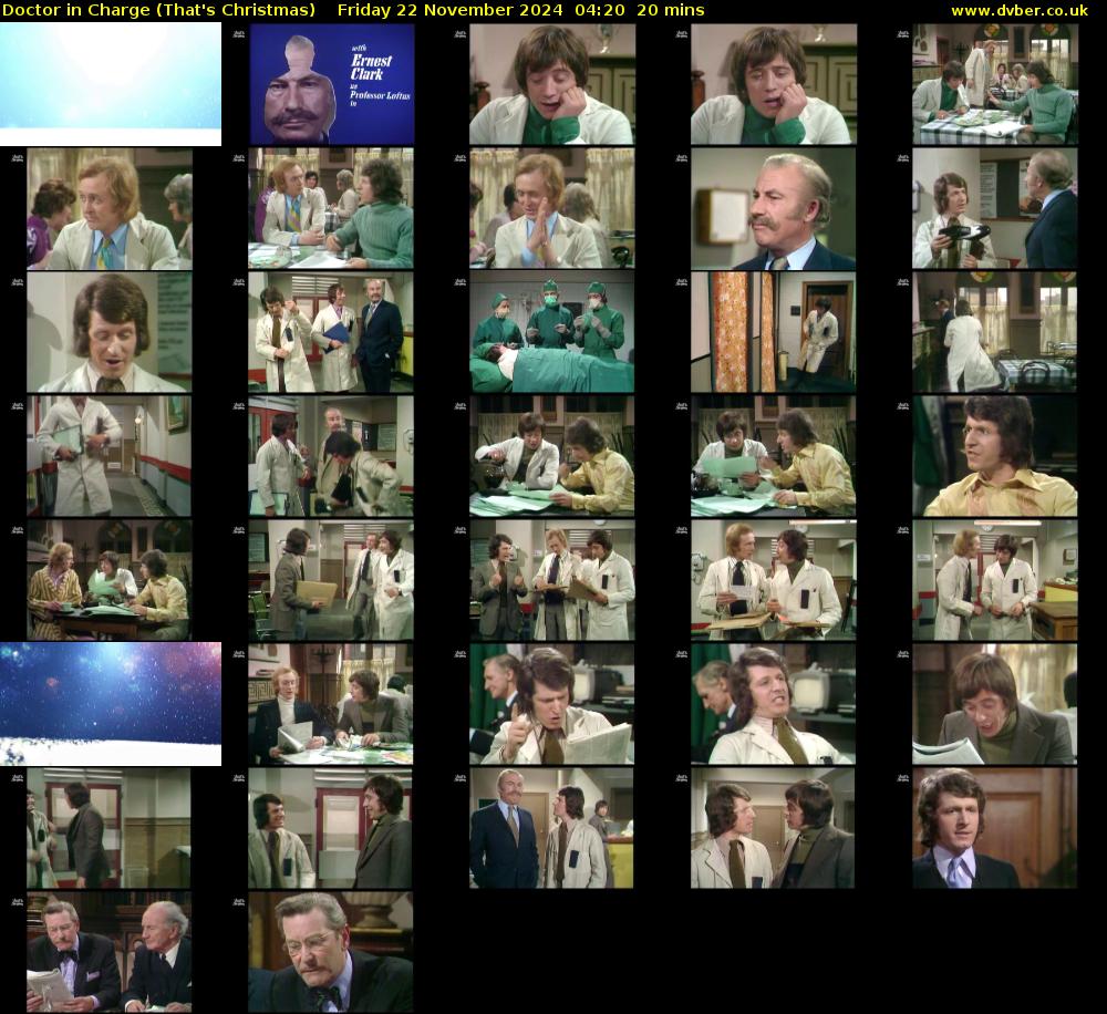 Doctor in Charge (That's Christmas) Friday 22 November 2024 04:20 - 04:40