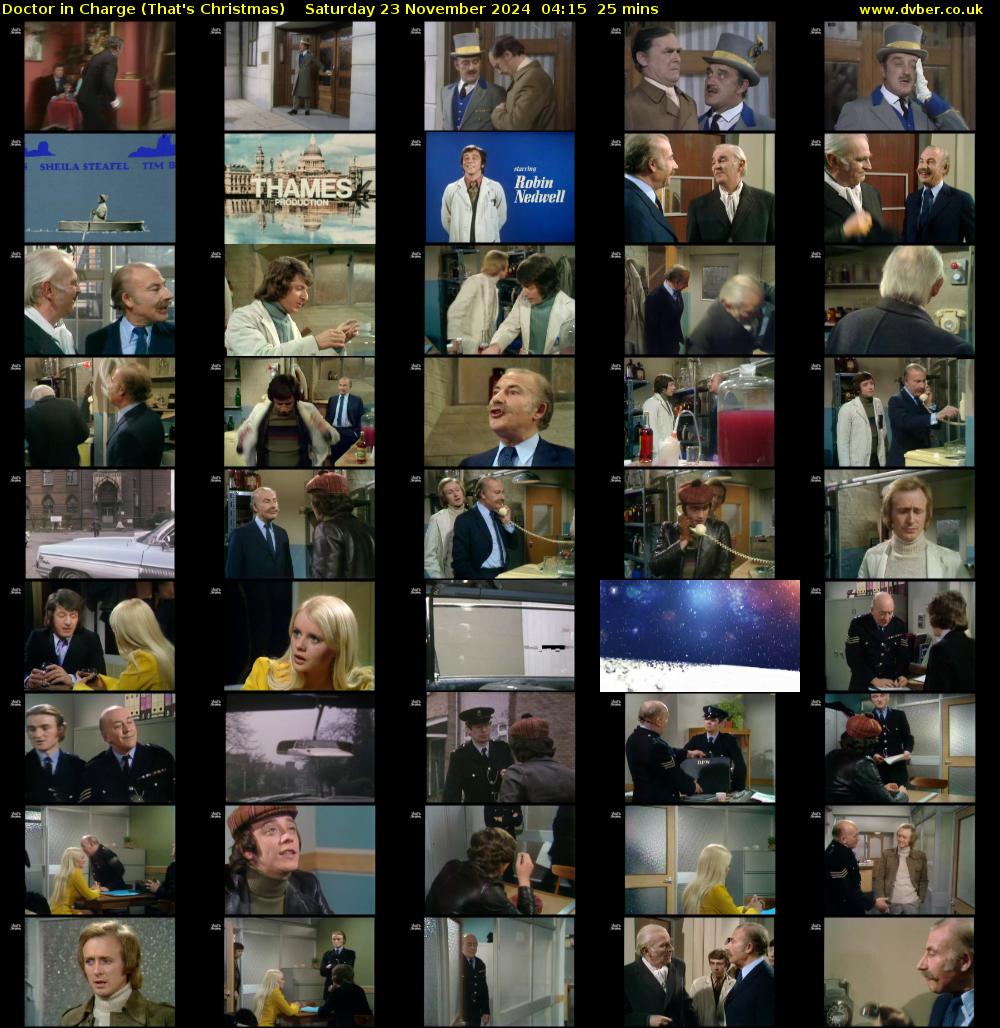 Doctor in Charge (That's Christmas) Saturday 23 November 2024 04:15 - 04:40