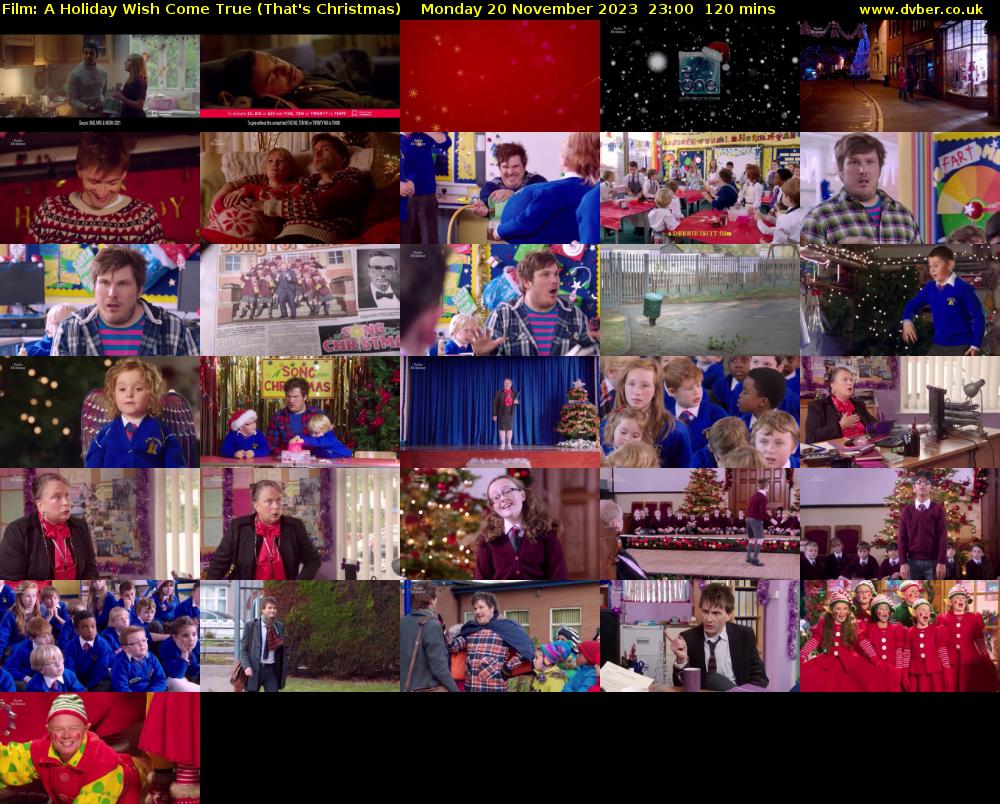 Film: A Holiday Wish Come True (That's Christmas) Monday 20 November 2023 23:00 - 01:00