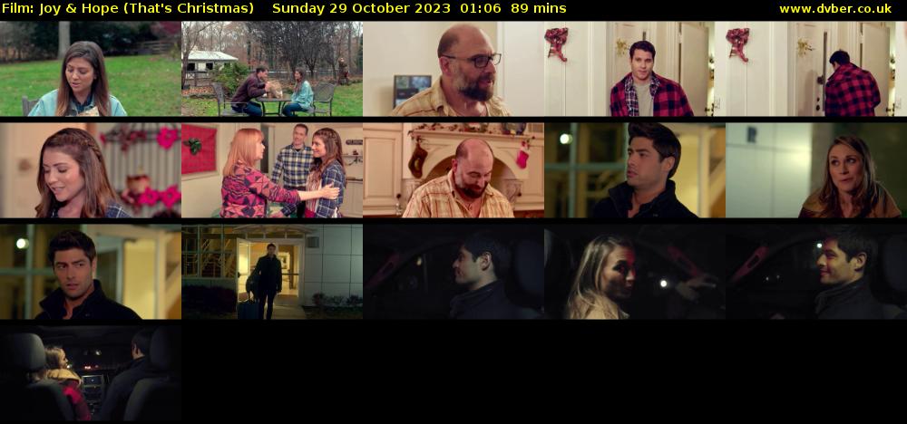 Film: Joy & Hope (That's Christmas) Sunday 29 October 2023 01:06 - 01:35