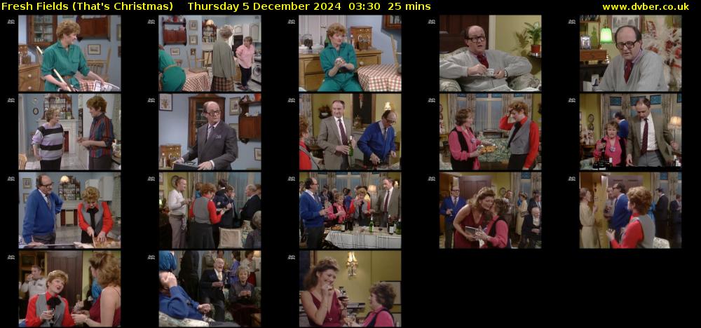 Fresh Fields (That's Christmas) Thursday 5 December 2024 03:30 - 03:55