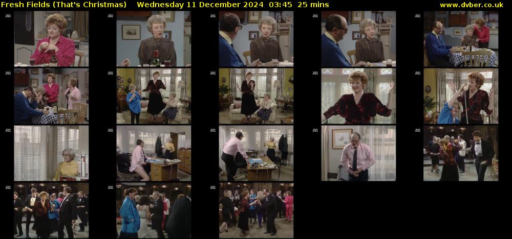 Fresh Fields (That's Christmas) Wednesday 11 December 2024 03:45 - 04:10