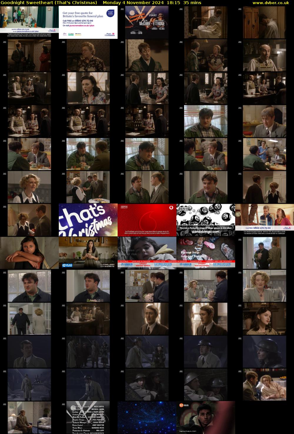 Goodnight Sweetheart (That's Christmas) Monday 4 November 2024 18:15 - 18:50