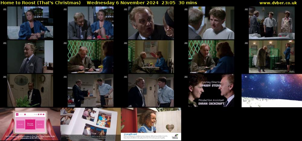 Home to Roost (That's Christmas) Wednesday 6 November 2024 23:05 - 23:35