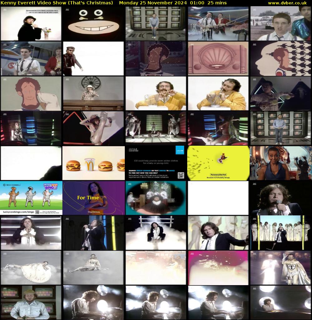 Kenny Everett Video Show (That's Christmas) Monday 25 November 2024 01:00 - 01:25