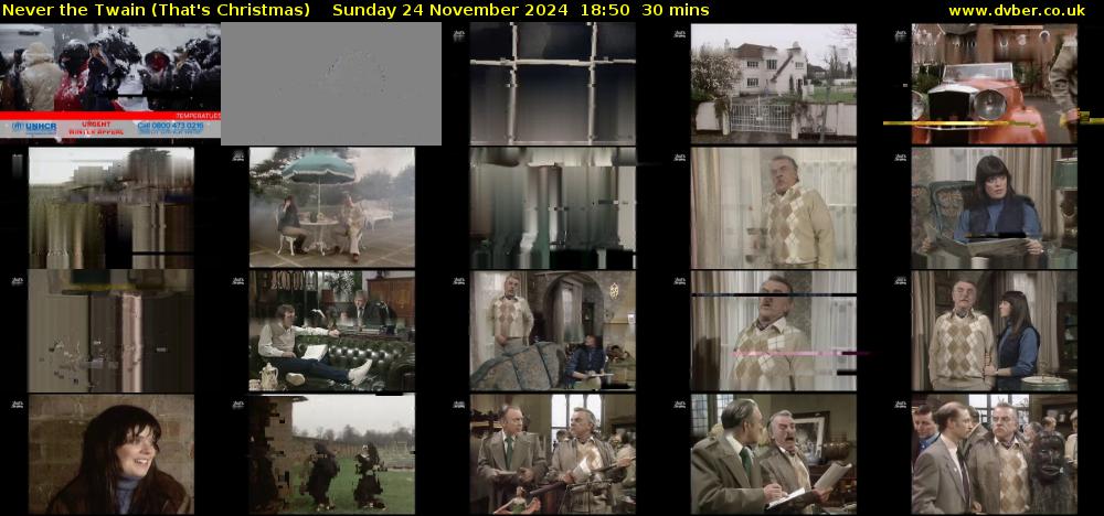 Never the Twain (That's Christmas) Sunday 24 November 2024 18:50 - 19:20