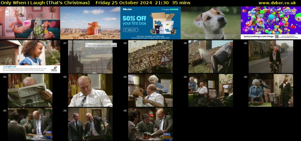 Only When I Laugh (That's Christmas) Friday 25 October 2024 21:30 - 22:05