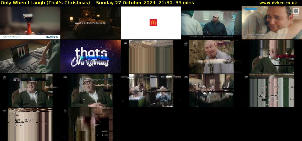 Only When I Laugh (That's Christmas) Sunday 27 October 2024 21:30 - 22:05