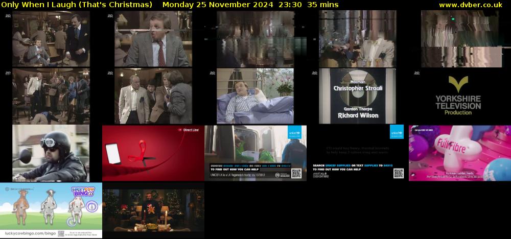 Only When I Laugh (That's Christmas) Monday 25 November 2024 23:30 - 00:05