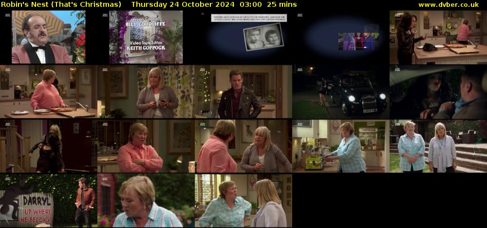 Robin's Nest (That's Christmas) Thursday 24 October 2024 03:00 - 03:25