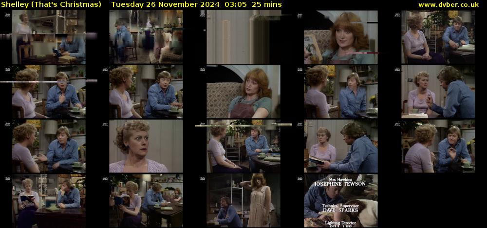 Shelley (That's Christmas) Tuesday 26 November 2024 03:05 - 03:30