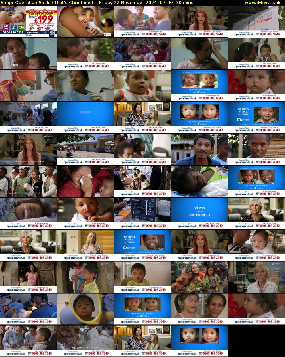 Shop: Operation Smile (That's Christmas) Friday 22 November 2024 07:00 - 07:30