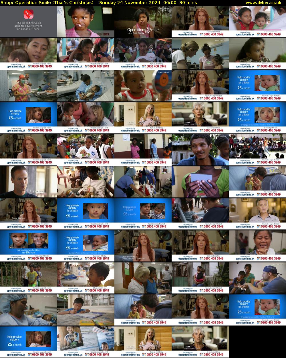 Shop: Operation Smile (That's Christmas) Sunday 24 November 2024 06:00 - 06:30