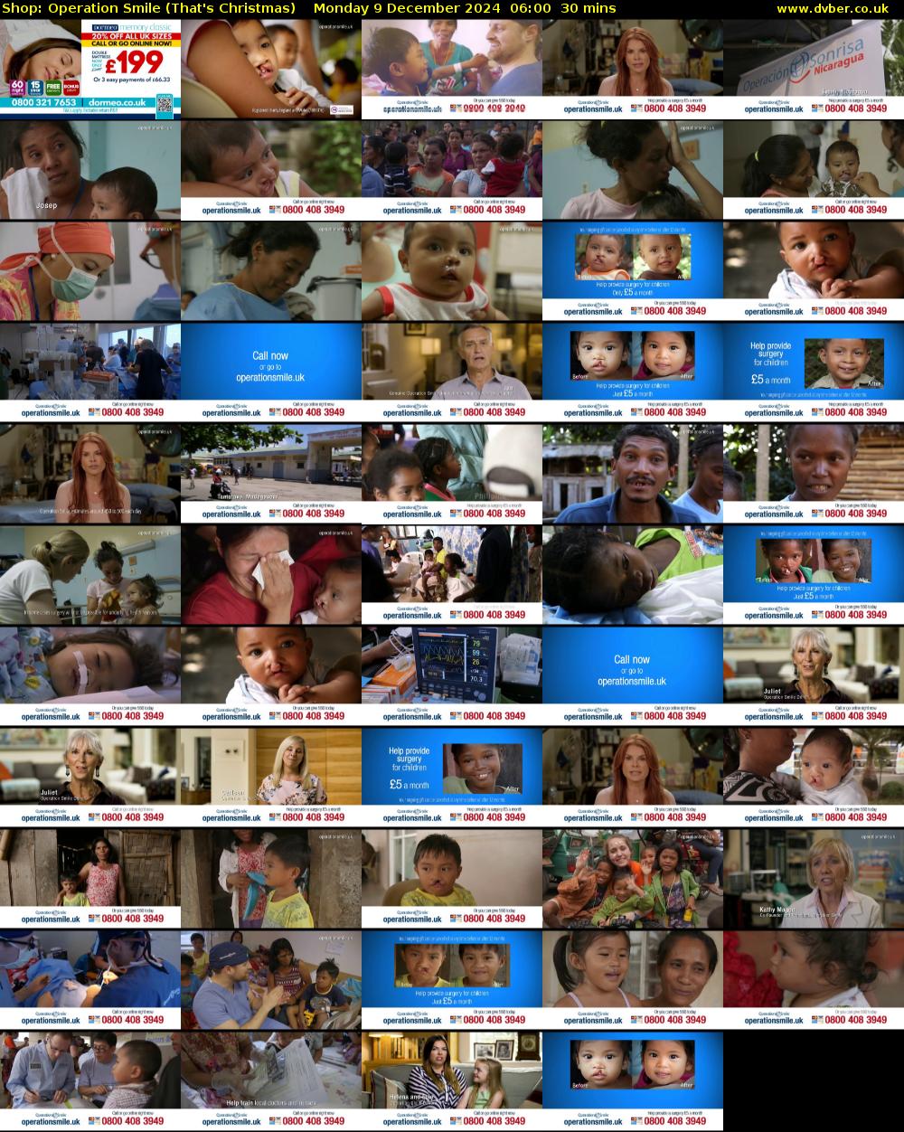 Shop: Operation Smile (That's Christmas) Monday 9 December 2024 06:00 - 06:30