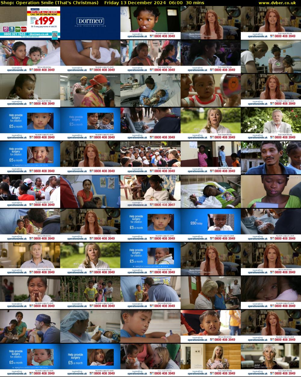 Shop: Operation Smile (That's Christmas) Friday 13 December 2024 06:00 - 06:30