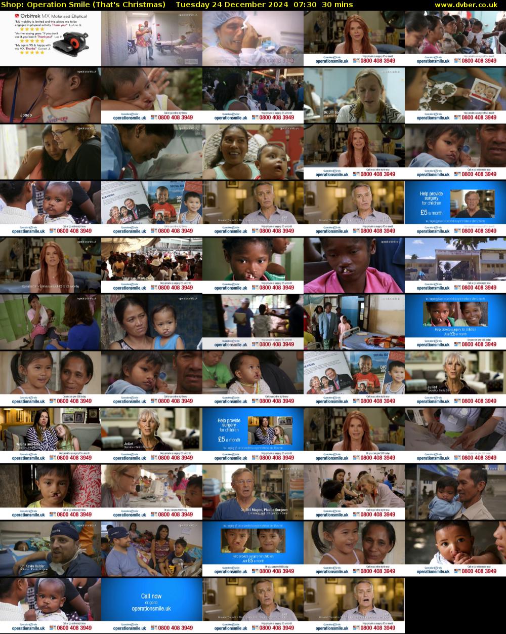 Shop: Operation Smile (That's Christmas) Tuesday 24 December 2024 07:30 - 08:00