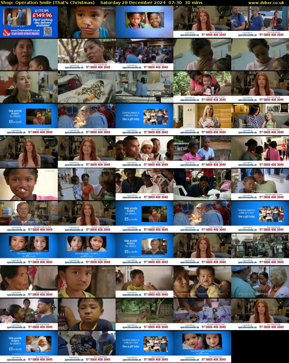 Shop: Operation Smile (That's Christmas) Saturday 28 December 2024 07:30 - 08:00