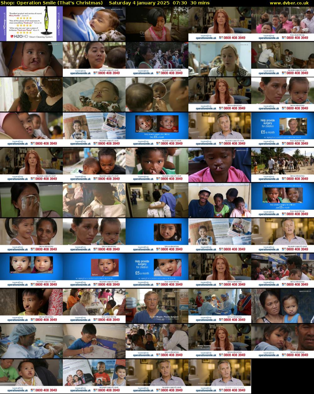 Shop: Operation Smile (That's Christmas) Saturday 4 January 2025 07:30 - 08:00
