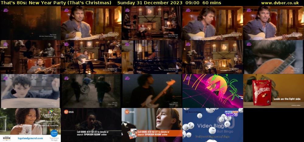 That's 80s: New Year Party (That's Christmas) Sunday 31 December 2023 09:00 - 10:00