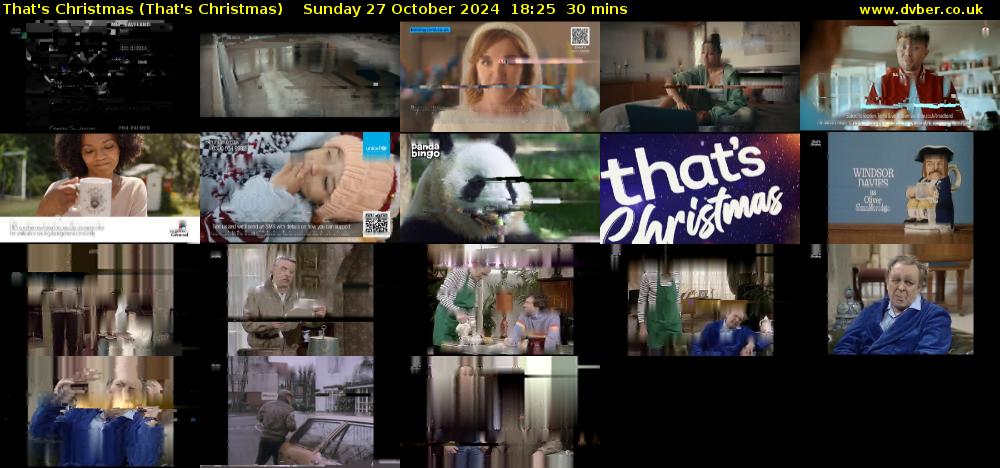 That's Christmas (That's Christmas) Sunday 27 October 2024 18:25 - 18:55