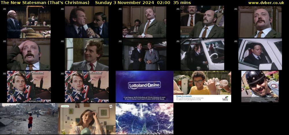 The New Statesman (That's Christmas) Sunday 3 November 2024 02:00 - 02:35