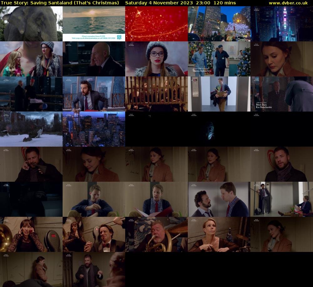 True Story: Saving Santaland (That's Christmas) Saturday 4 November 2023 23:00 - 01:00