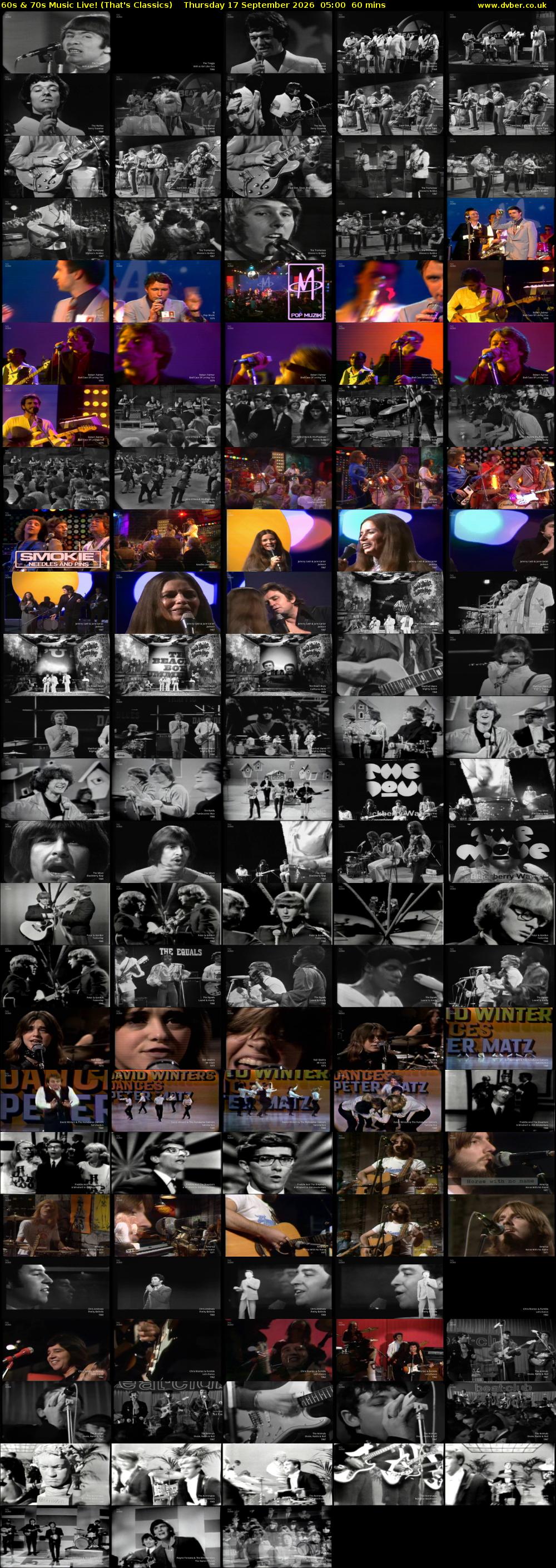 60s & 70s Music Live! (That's Classics) Thursday 17 September 2026 05:00 - 06:00