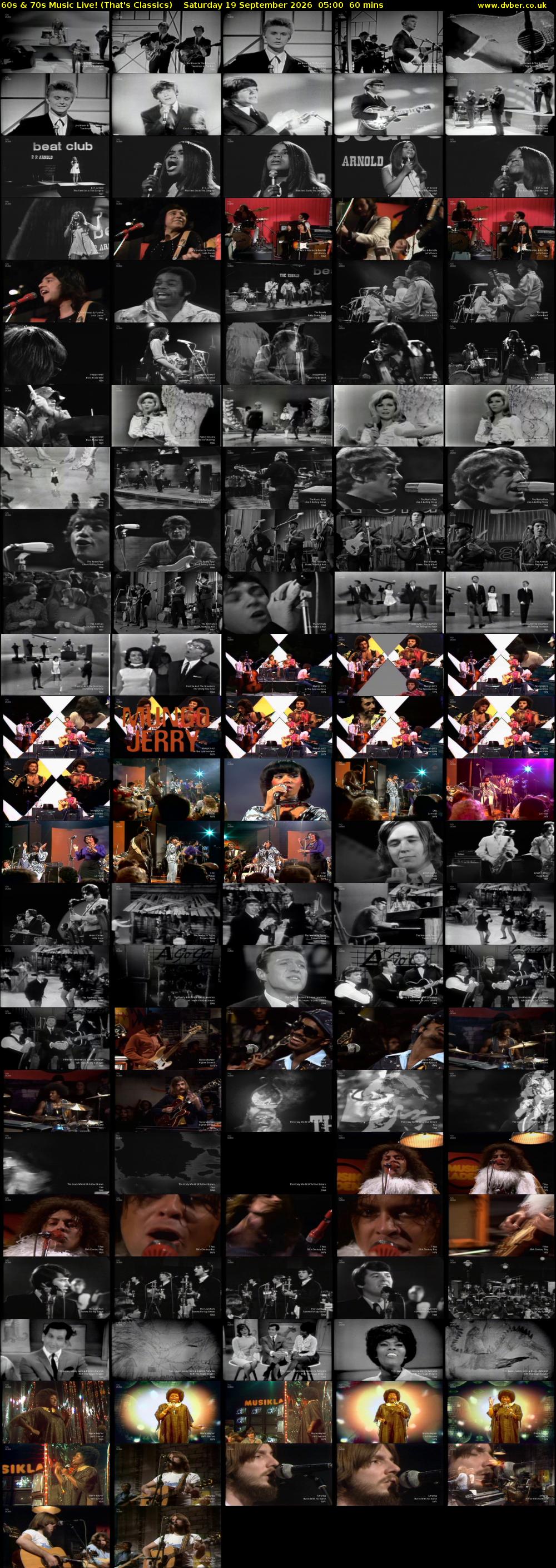 60s & 70s Music Live! (That's Classics) Saturday 19 September 2026 05:00 - 06:00