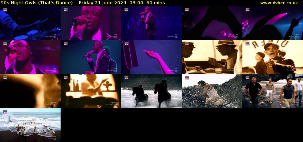 90s Night Owls (That's Dance) Friday 21 June 2024 03:00 - 04:00