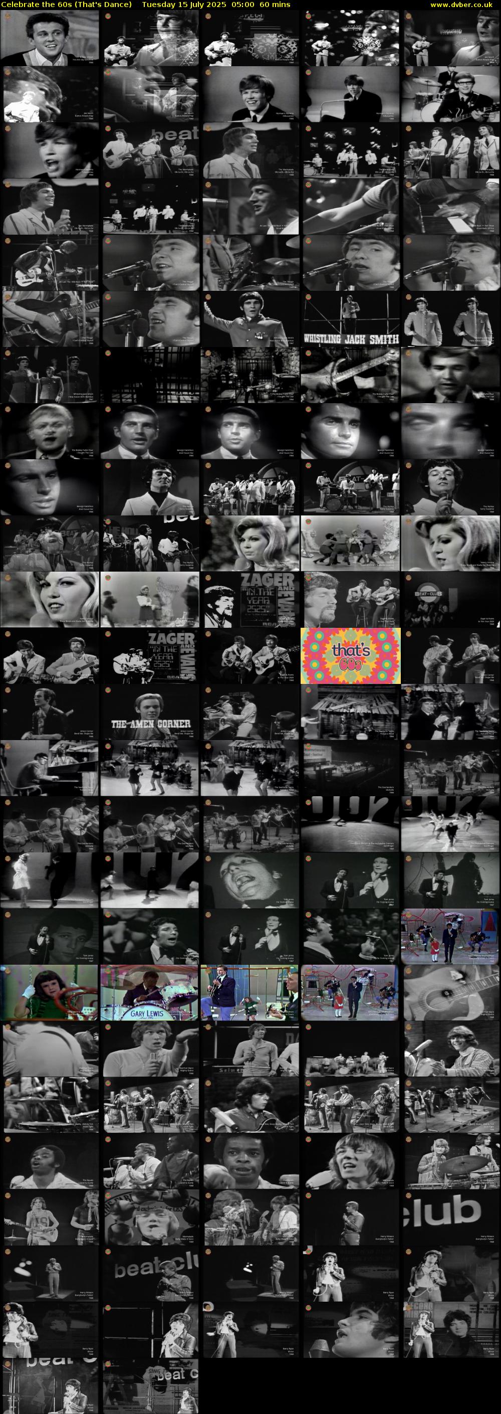 Celebrate the 60s (That's Dance) Tuesday 15 July 2025 05:00 - 06:00