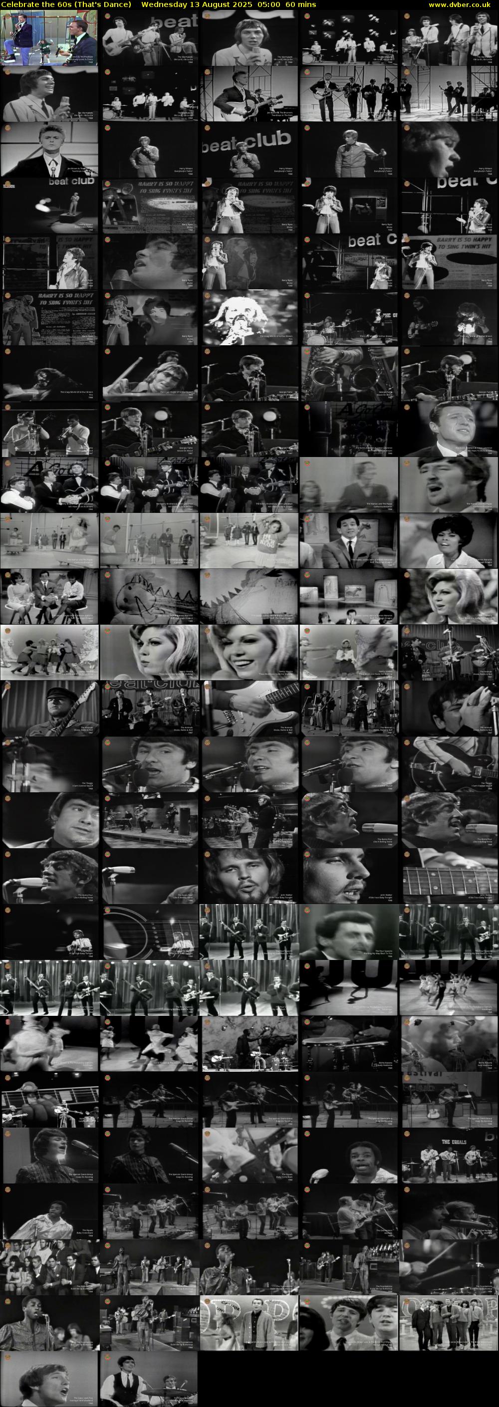 Celebrate the 60s (That's Dance) Wednesday 13 August 2025 05:00 - 06:00