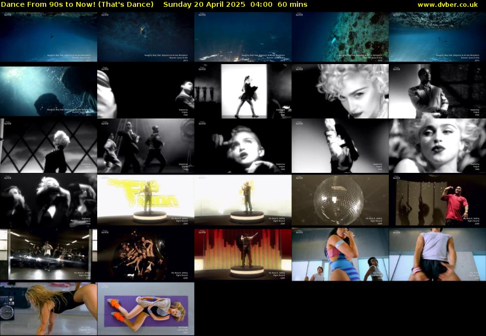 Dance From 90s to Now! (That's Dance) Sunday 20 April 2025 04:00 - 05:00