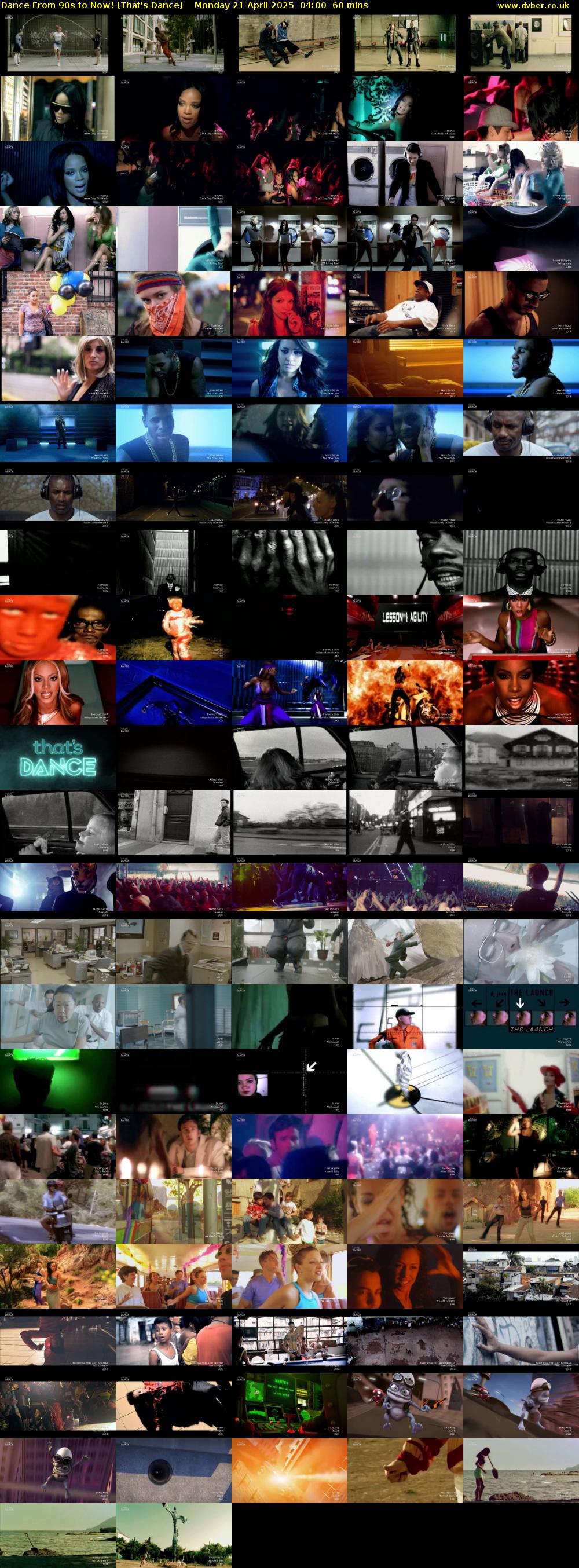 Dance From 90s to Now! (That's Dance) Monday 21 April 2025 04:00 - 05:00