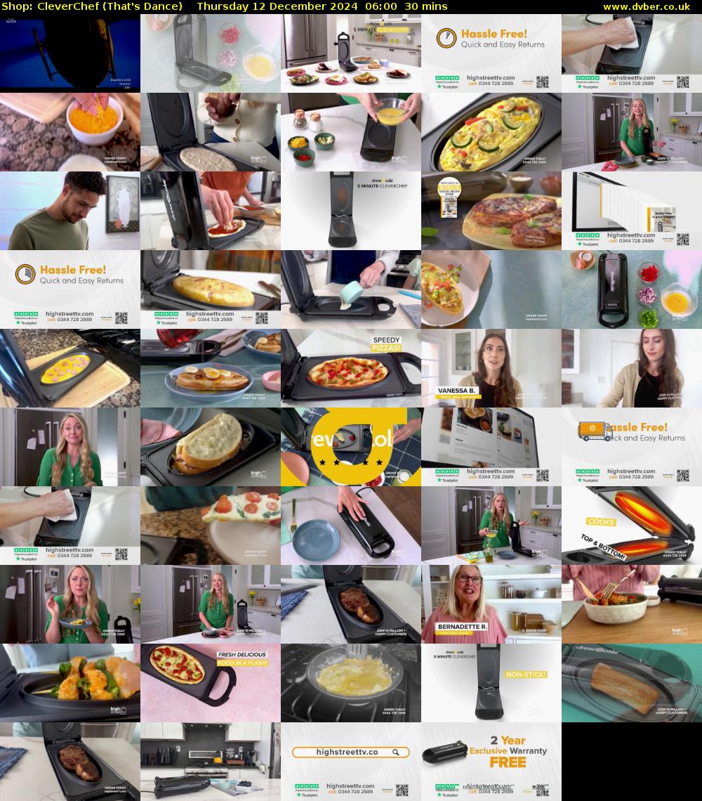 Shop: CleverChef (That's Dance) Thursday 12 December 2024 06:00 - 06:30