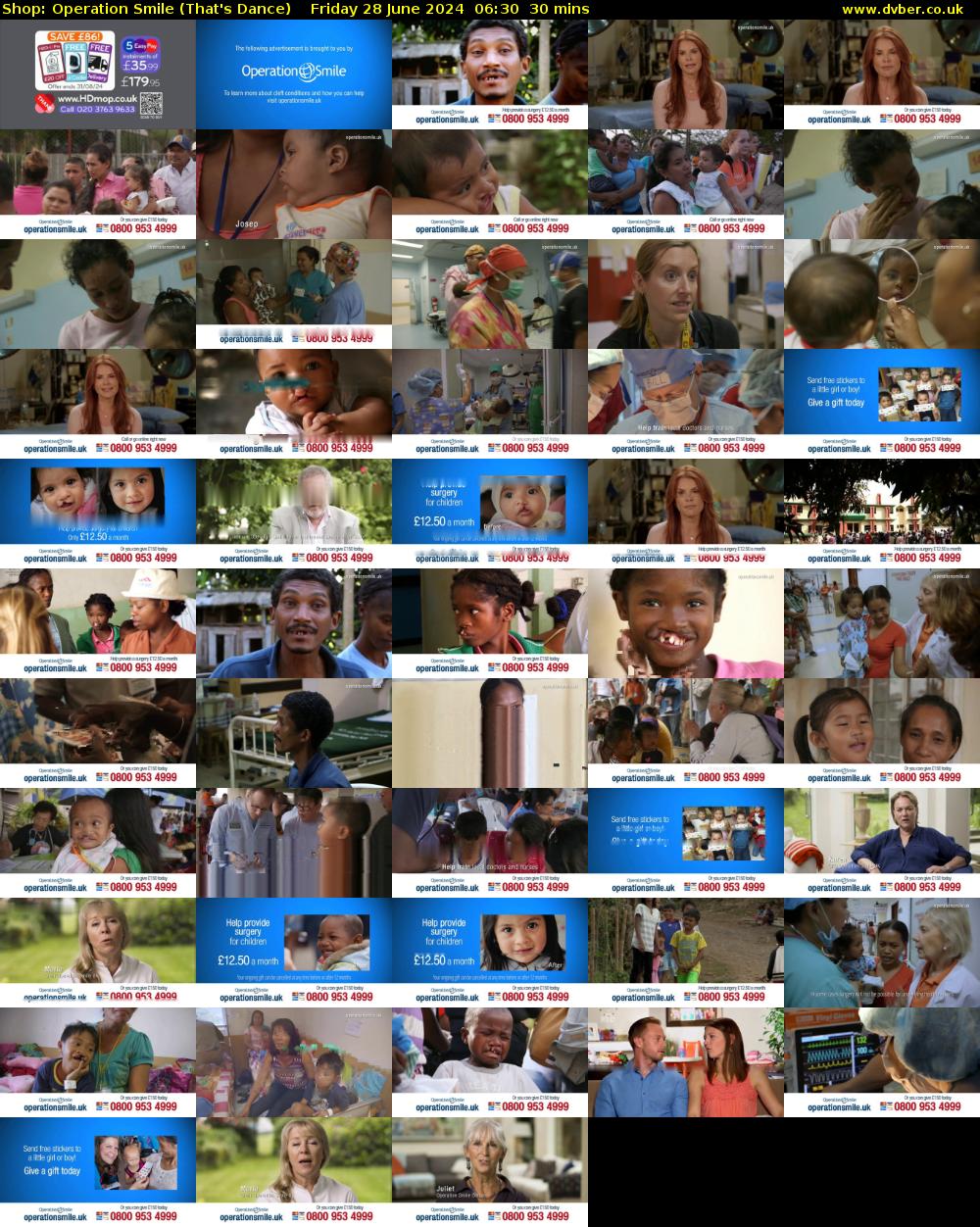Shop: Operation Smile (That's Dance) Friday 28 June 2024 06:30 - 07:00